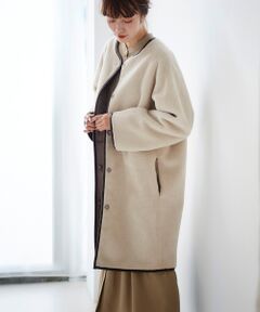 le.coeur blanc / ルクールブラン その他アウター | リバーシブルフェイクムートンコート