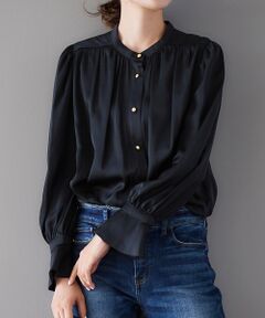 le.coeur blanc / ルクールブラン シャツ・ブラウス | ドレープサテンフレアカフスブラウス