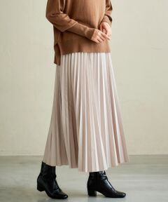 le.coeur blanc / ルクールブラン ロング・マキシ丈スカート | シンセティックレザープリーツスカート