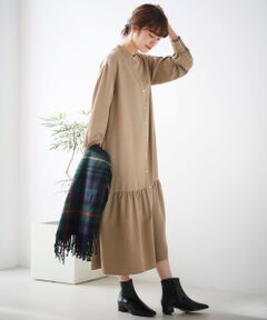 le.coeur blanc / ルクールブラン ロング・マキシ丈ワンピース | ヘムギャザーデザインシャツワンピース