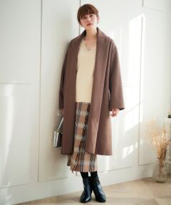 le.coeur blanc / ルクールブラン その他アウター | ジャージーメルトンショールカラーコート