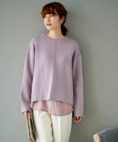 le.coeur blanc / ルクールブラン ニット・セーター | タンクブラウス付きダブルフェイスニット