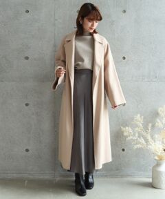 le.coeur blanc / ルクールブラン その他アウター | ダブルフェイスチェスターガウンコート