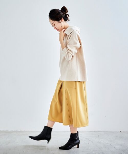 le.coeur blanc / ルクールブラン ロング・マキシ丈スカート | ポンチボックススカート | 詳細7