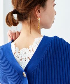 le.coeur blanc / ルクールブラン タンクトップ | バックモチーフレースタンク