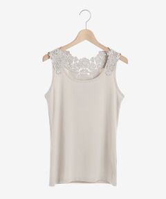 le.coeur blanc / ルクールブラン タンクトップ | バックモチーフレースタンク