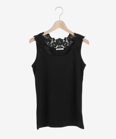 le.coeur blanc / ルクールブラン タンクトップ | バックモチーフレースタンク