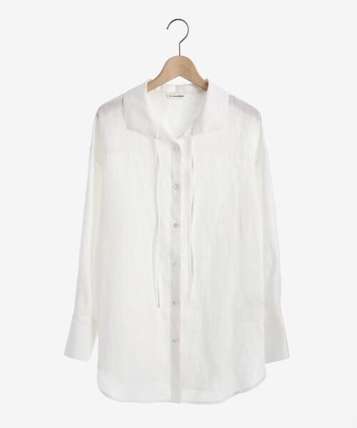 le.coeur blanc / ルクールブラン シャツ・ブラウス | le lin zephyr オープンカラーシャツ | 詳細1