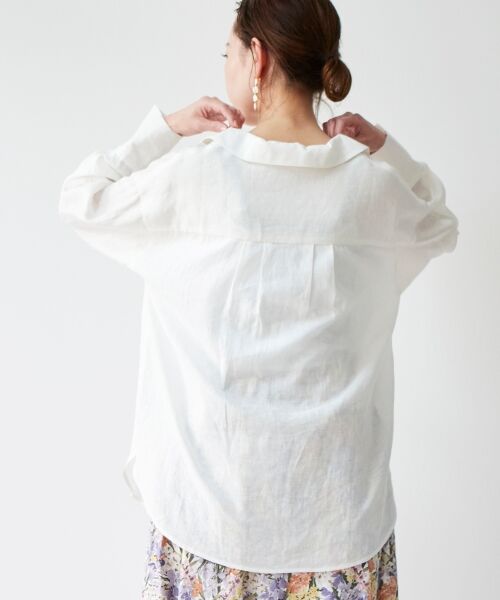 le.coeur blanc / ルクールブラン シャツ・ブラウス | le lin zephyr オープンカラーシャツ | 詳細7