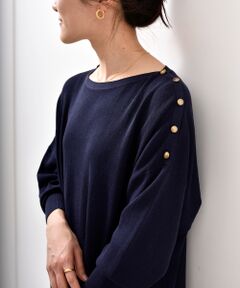 le.coeur blanc / ルクールブラン ニット・セーター | ショルダーボタンボートネックニット