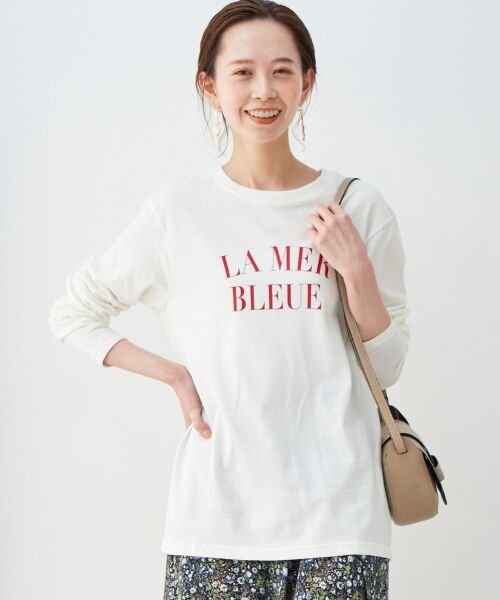 le.coeur blanc / ルクールブラン Tシャツ | LE MER ロゴプリントロングTシャツ | 詳細3