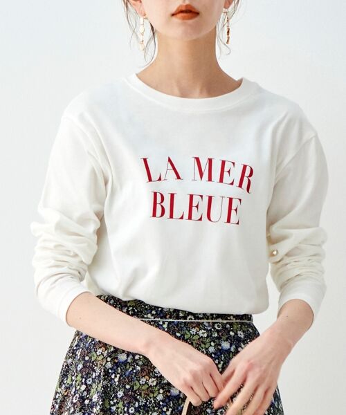 le.coeur blanc / ルクールブラン Tシャツ | LE MER ロゴプリントロングTシャツ | 詳細7