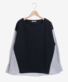 le.coeur blanc / ルクールブラン カットソー | ストライプコンビカットソープルオーバー