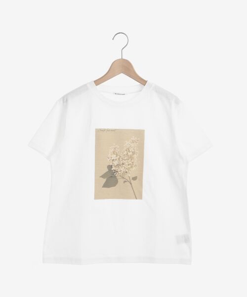 le.coeur blanc / ルクールブラン Tシャツ | フラワーフォトプリントTシャツ | 詳細1