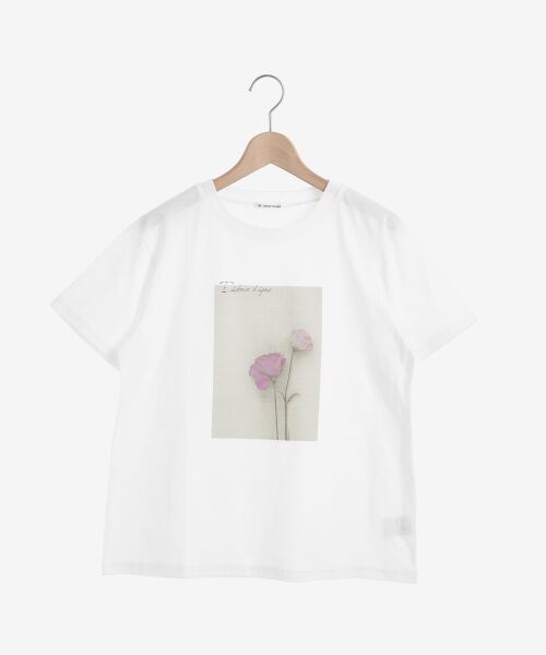 le.coeur blanc / ルクールブラン Tシャツ | フラワーフォトプリントTシャツ | 詳細8