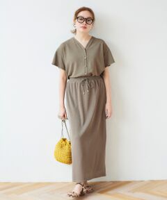 le.coeur blanc / ルクールブラン ロング・マキシ丈ワンピース | リネンタッチミラノリブセットアップ