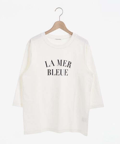 le.coeur blanc / ルクールブラン Tシャツ | LE MERロゴプリント7分袖T | 詳細1