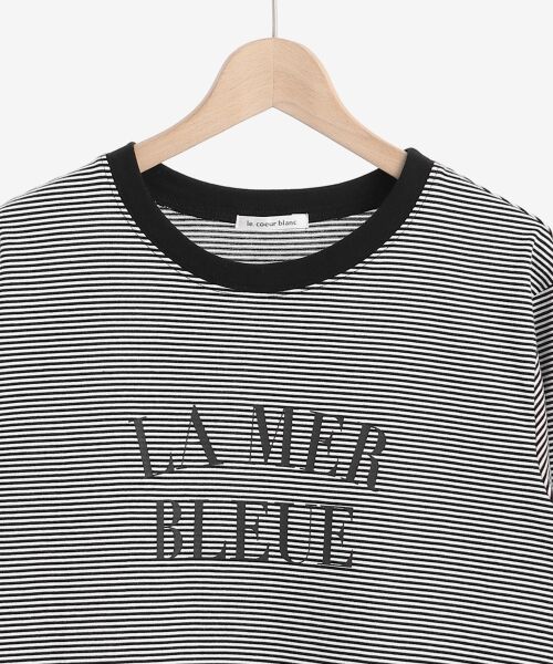 le.coeur blanc / ルクールブラン Tシャツ | LE MERロゴプリント7分袖T | 詳細21