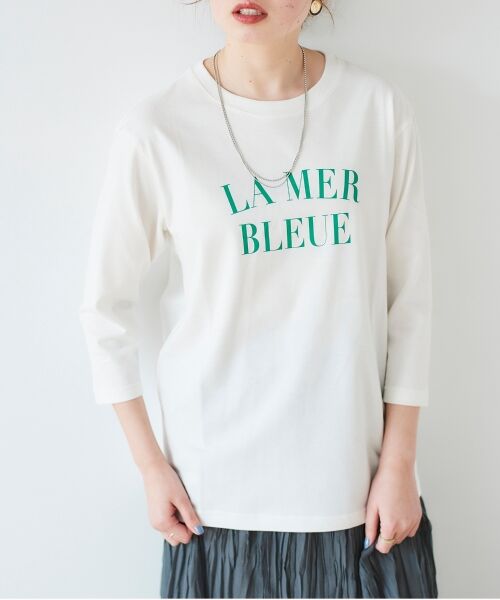 le.coeur blanc / ルクールブラン Tシャツ | LE MERロゴプリント7分袖T | 詳細8