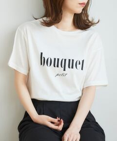 bouquet ロゴプリントTシャツ