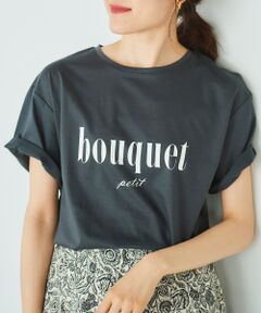 bouquet ロゴプリントTシャツ