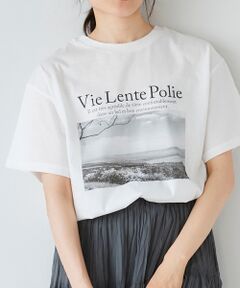 モノクロフォトプリントTシャツ