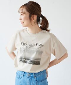 モノクロフォトプリントTシャツ