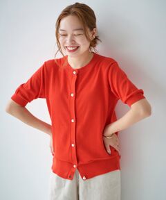 le.coeur blanc / ルクールブラン ニット・セーター | パールボタンコットンクルーカーディガン