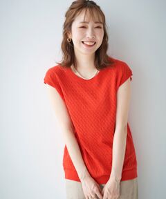 le.coeur blanc / ルクールブラン ニット・セーター | 2way柄編みフレンチニットプルオーバー