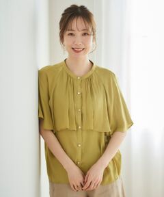 le.coeur blanc / ルクールブラン シャツ・ブラウス | シルキーサテンケープスリーブブラウス