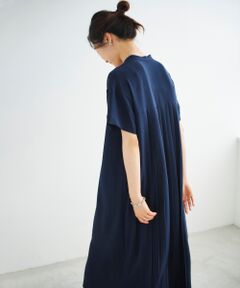 le.coeur blanc / ルクールブラン ロング・マキシ丈ワンピース | ジョーゼットバックプリーツワンピース