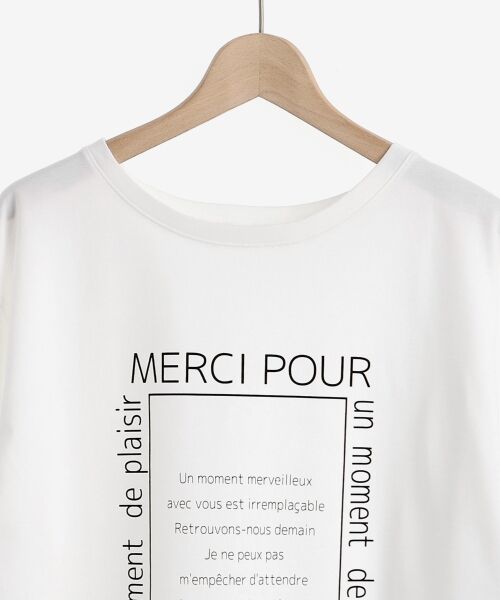 le.coeur blanc / ルクールブラン Tシャツ | スクエアロゴプリントTシャツ | 詳細19