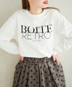 BOITEロゴプリント長袖Tシャツ