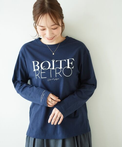 le.coeur blanc / ルクールブラン Tシャツ | BOITEロゴプリント長袖Tシャツ | 詳細12