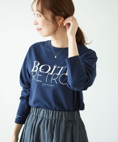 le.coeur blanc / ルクールブラン Tシャツ | BOITEロゴプリント長袖Tシャツ | 詳細15