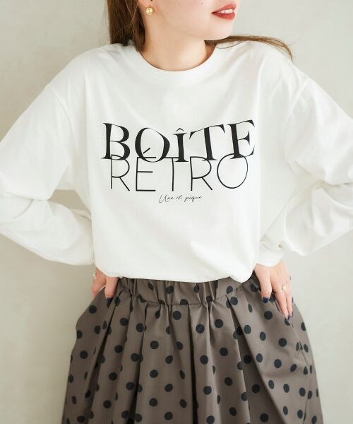 le.coeur blanc / ルクールブラン Tシャツ | BOITEロゴプリント長袖Tシャツ | 詳細20