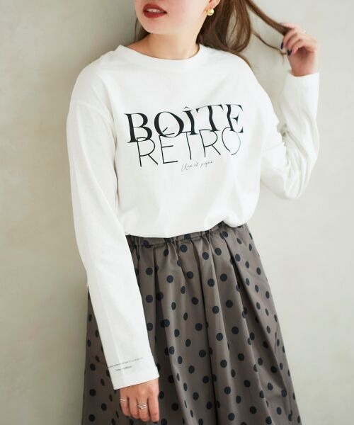 le.coeur blanc / ルクールブラン Tシャツ | BOITEロゴプリント長袖Tシャツ | 詳細23