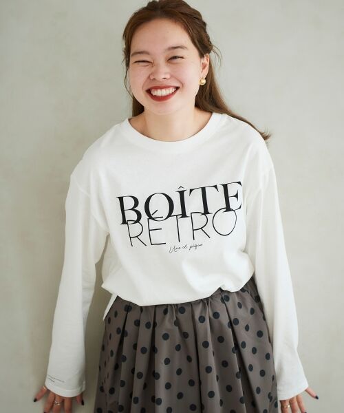 le.coeur blanc / ルクールブラン Tシャツ | BOITEロゴプリント長袖Tシャツ | 詳細24