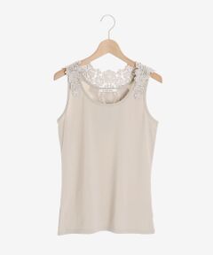 le.coeur blanc / ルクールブラン タンクトップ | バックモチーフレースタンク