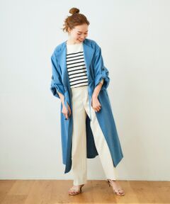 le.coeur blanc / ルクールブラン その他アウター | オックスフォードドロストノーカラーコート