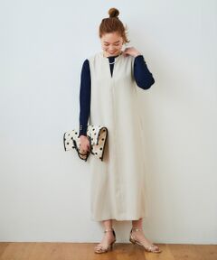 le.coeur blanc / ルクールブラン ロング・マキシ丈ワンピース | スラブキーネックジャンパースカート