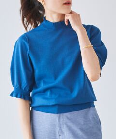 le.coeur blanc / ルクールブラン ニット・セーター | フリルデザイン五分袖ニット