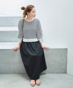 le.coeur blanc / ルクールブラン ロング・マキシ丈ワンピース | ニットドッキングワンピース