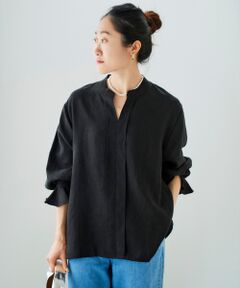 le.coeur blanc / ルクールブラン シャツ・ブラウス | 麻フレアスリーブブラウス