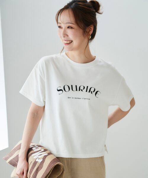 le.coeur blanc / ルクールブラン Tシャツ | SOURIREロゴTシャツ | 詳細2