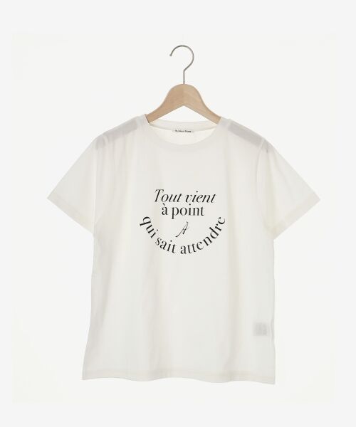 le.coeur blanc / ルクールブラン Tシャツ | フレンチフレーズプリントTシャツ | 詳細25