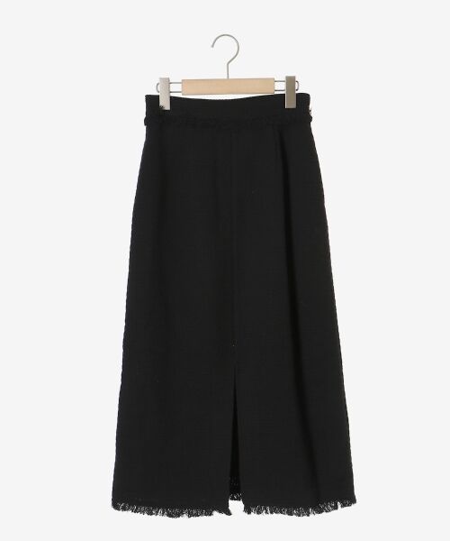 le.coeur blanc / ルクールブラン ロング・マキシ丈スカート | ツイードフリンジストレートスカート | 詳細14