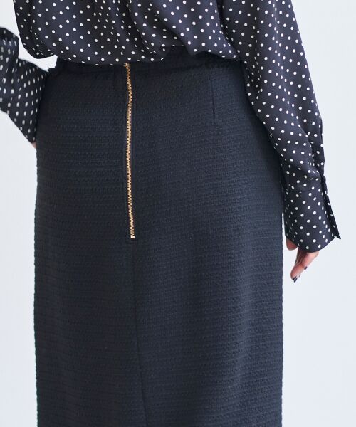 le.coeur blanc / ルクールブラン ロング・マキシ丈スカート | ツイードフリンジストレートスカート | 詳細27