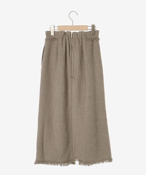 le.coeur blanc / ルクールブラン ロング・マキシ丈スカート | ツイードフリンジストレートスカート | 詳細28