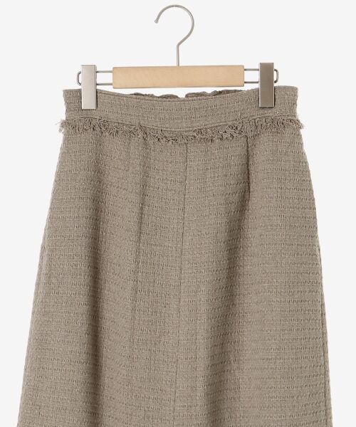 le.coeur blanc / ルクールブラン ロング・マキシ丈スカート | ツイードフリンジストレートスカート | 詳細29